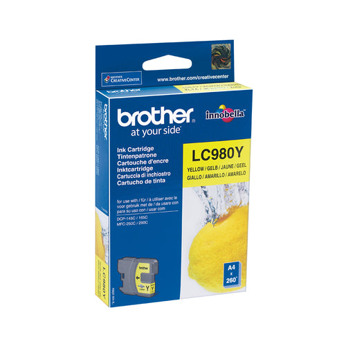 Brother LC-980Y ink cartridge 1 pc(s) Original Yellow Brother LC-980Y ink cartridge 1 pc(s) Original Yellow